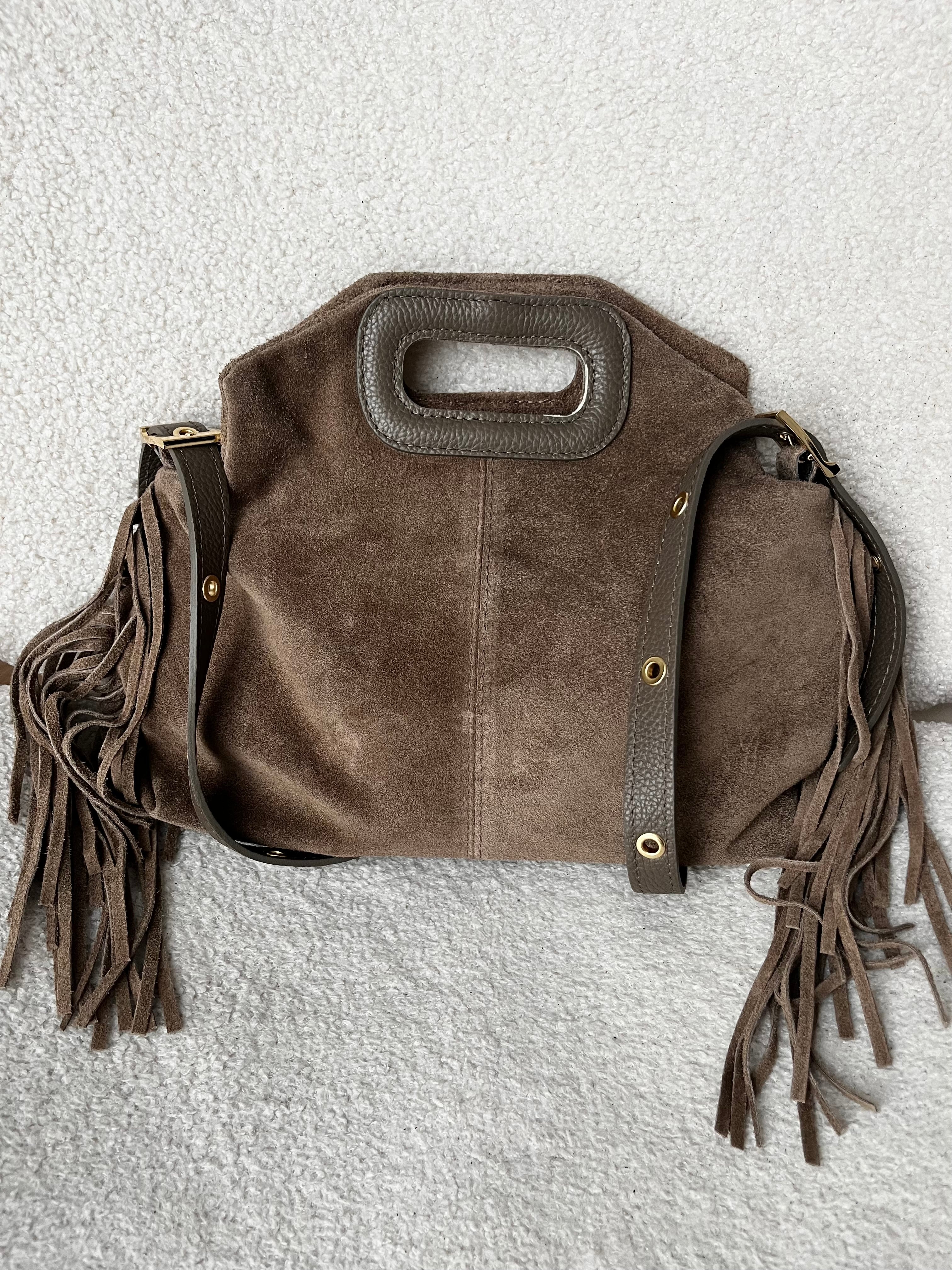 Maxi sac à franges suède