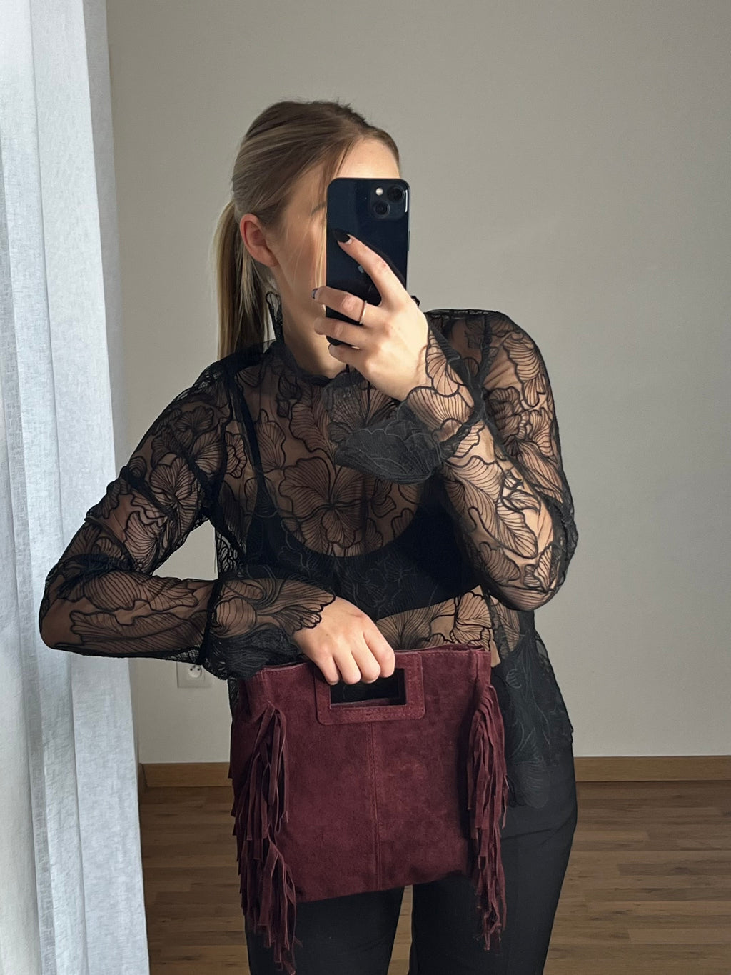 Sac à franges suède