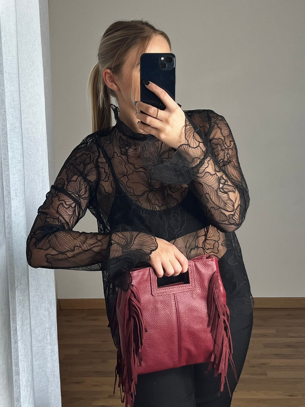 Sac à franges grainé