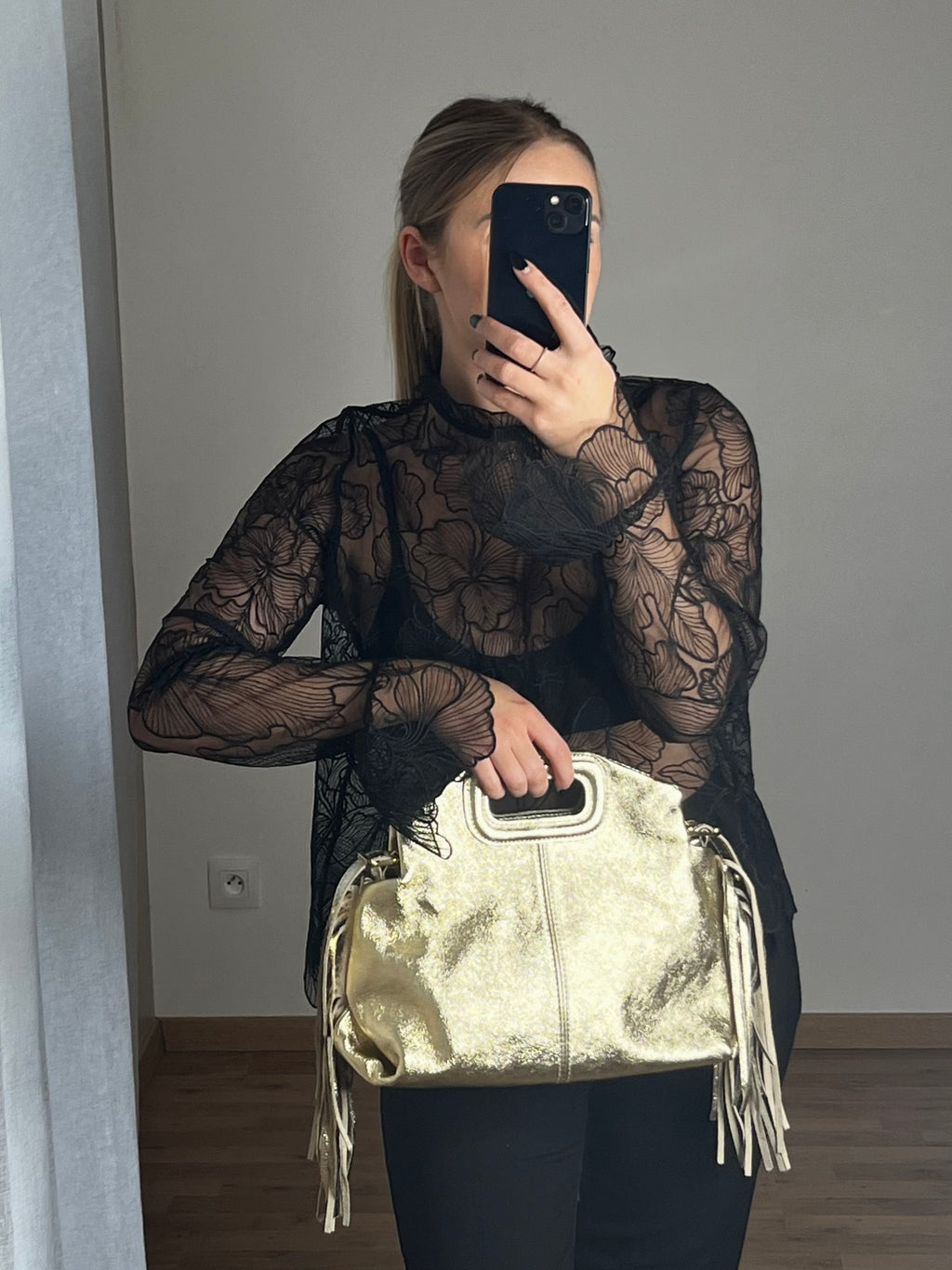 Maxi sac à franges irisé