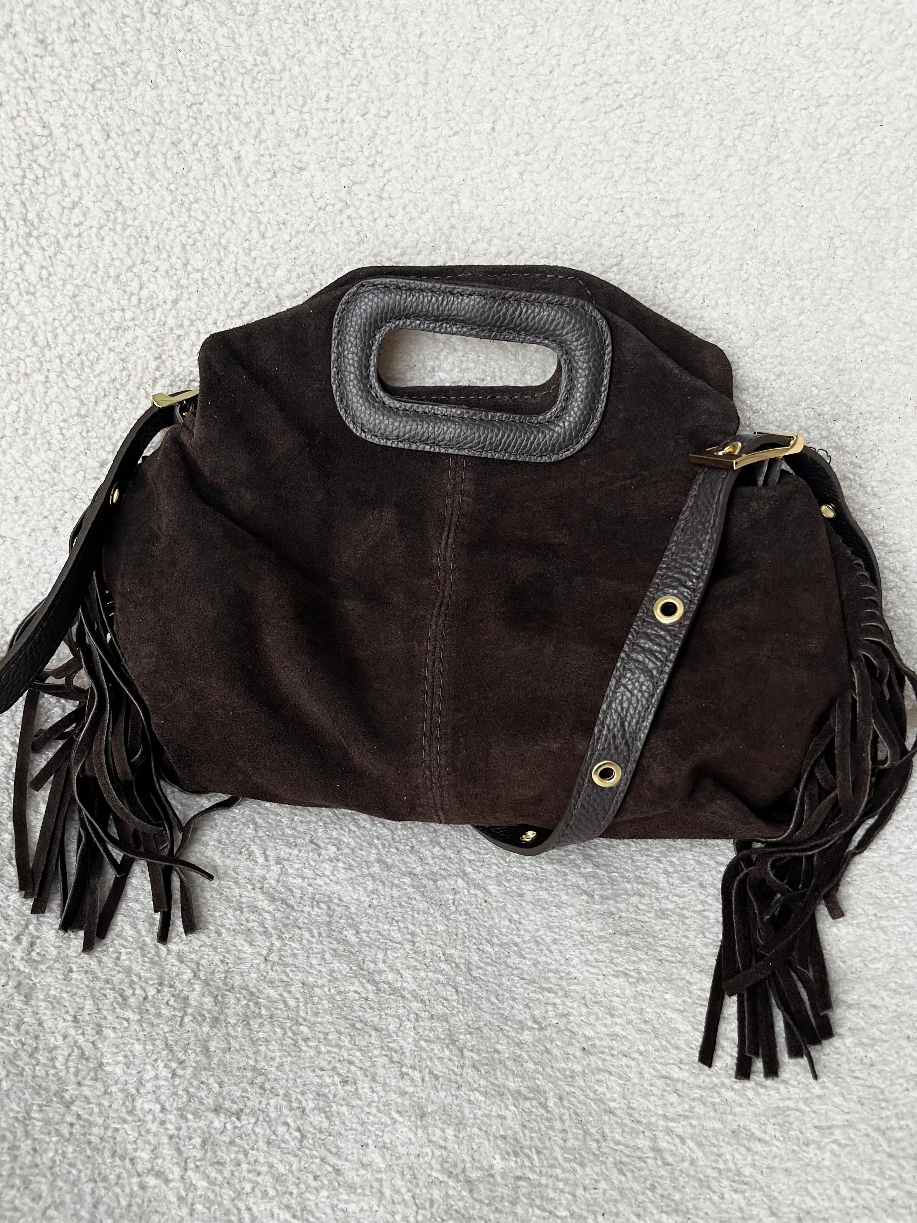 Maxi sac à franges suède