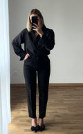 Pantalon noir à pinces