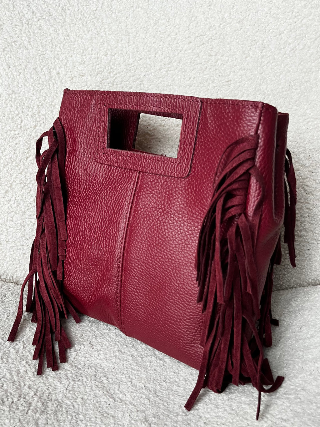 Sac à franges grainé