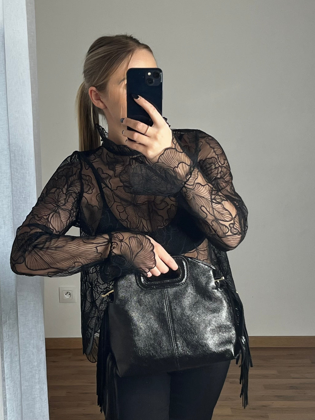 Maxi sac à franges irisé