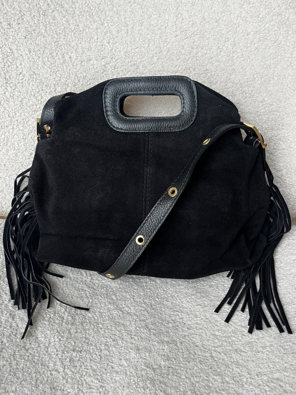 Maxi sac à franges suède